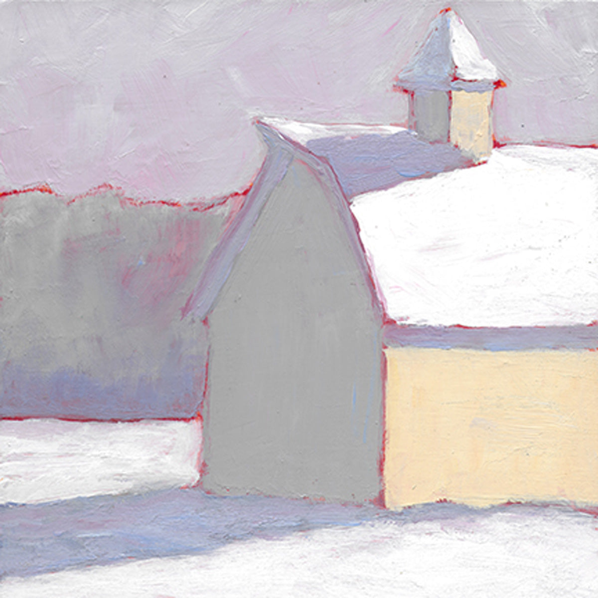 Pastel Snow - Original Painting *
