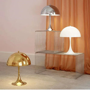 Chrome Metal Table Lamp