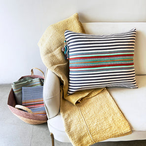 SALE SanCri Gray Stripe Pillow