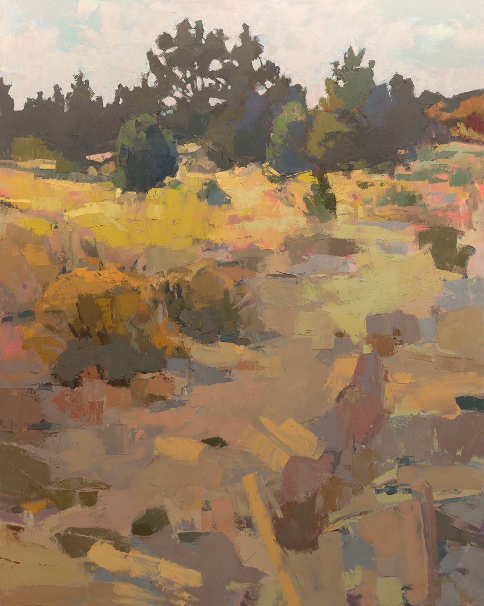 An earth-toned abstracted landscape art print by Bri Custer. 