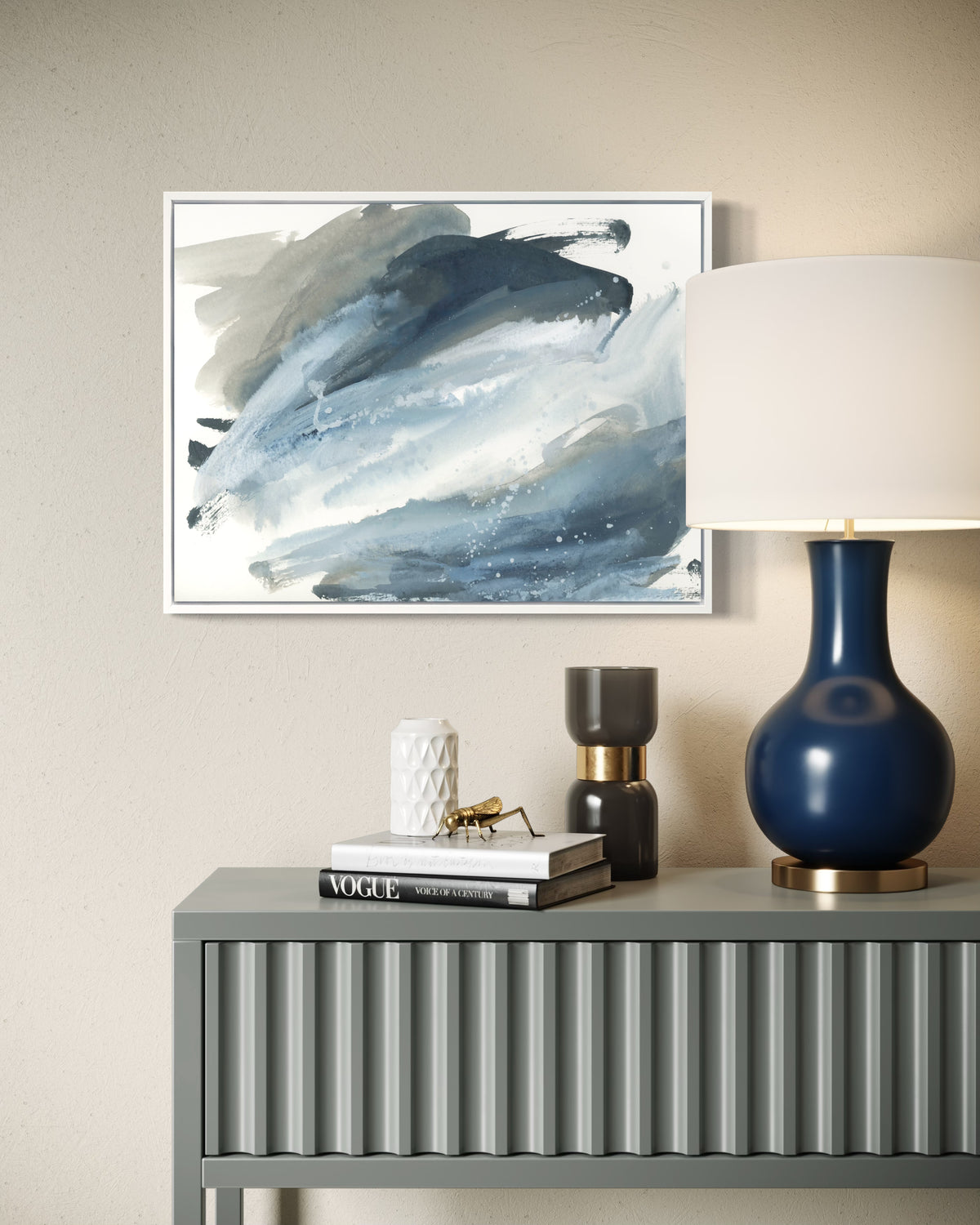 Symphony in Grey and Blue - Open Edition Canvas Print