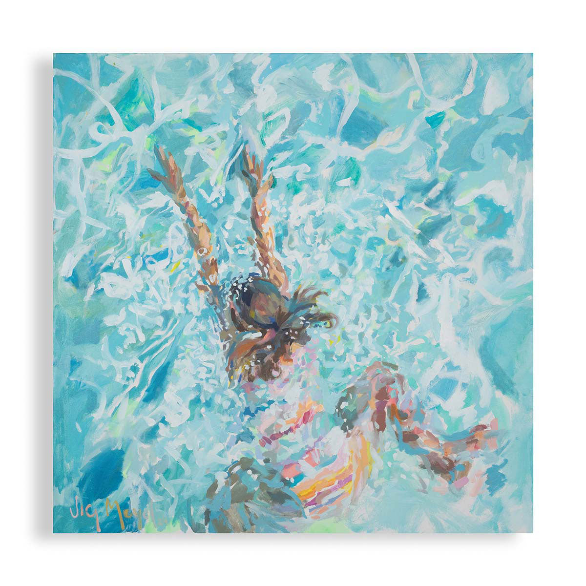 Striped Swimsuit - Original Painting *