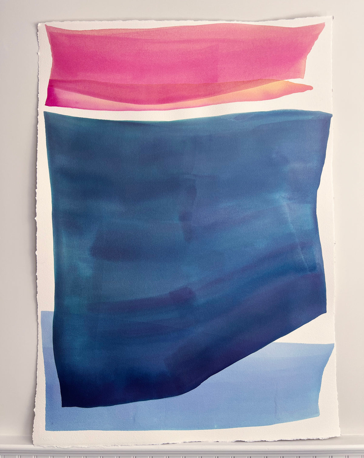 Sundown at Sea - Original Watercolor Painting *