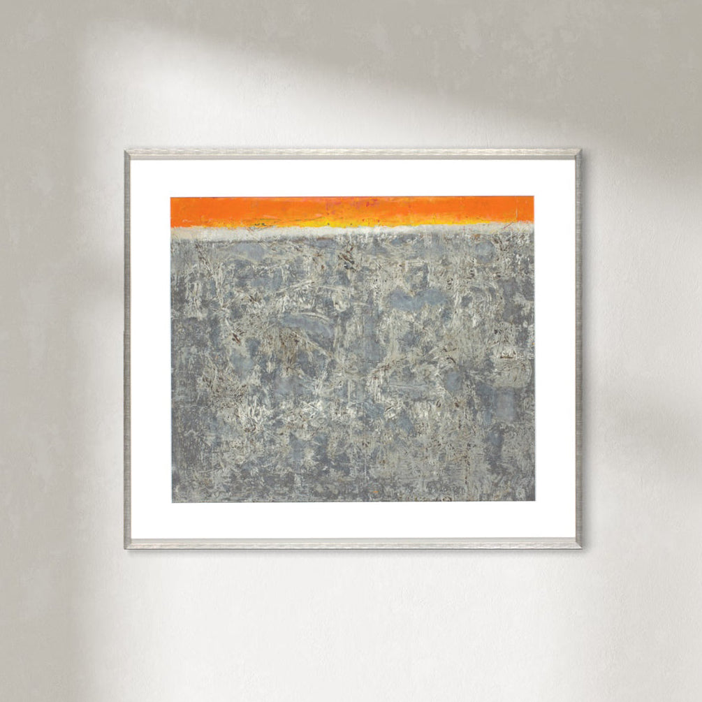 Sunset, Gray Sea - Original Modern Painting *