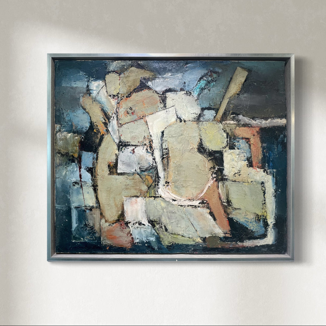 original abstract modern oil painting.