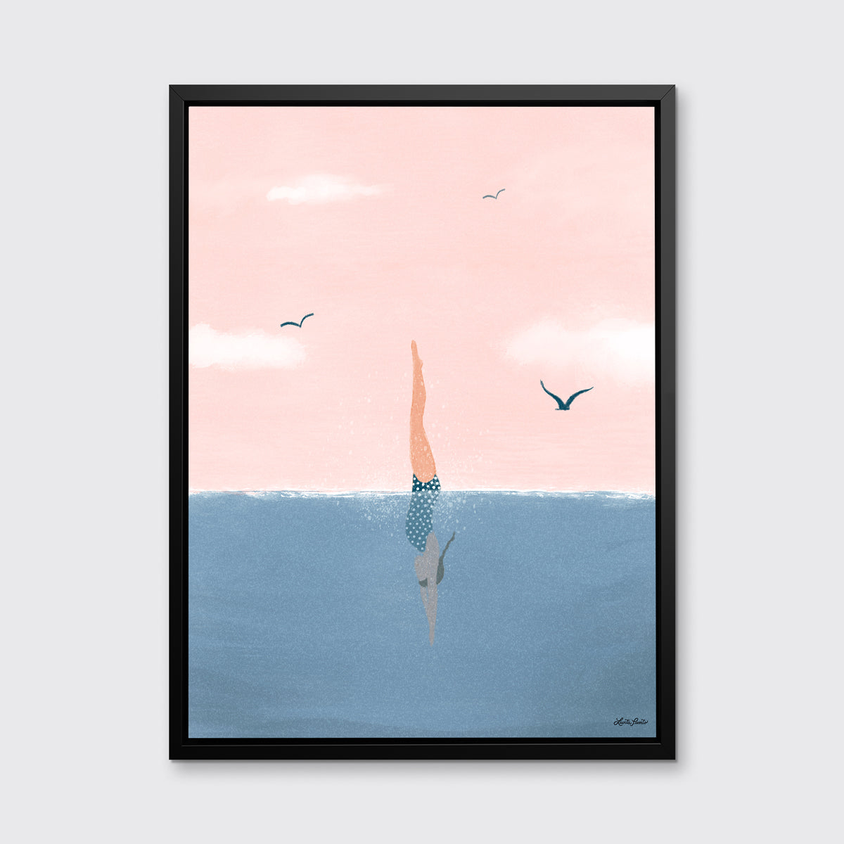 Swimmer - Open Edition Canvas Print