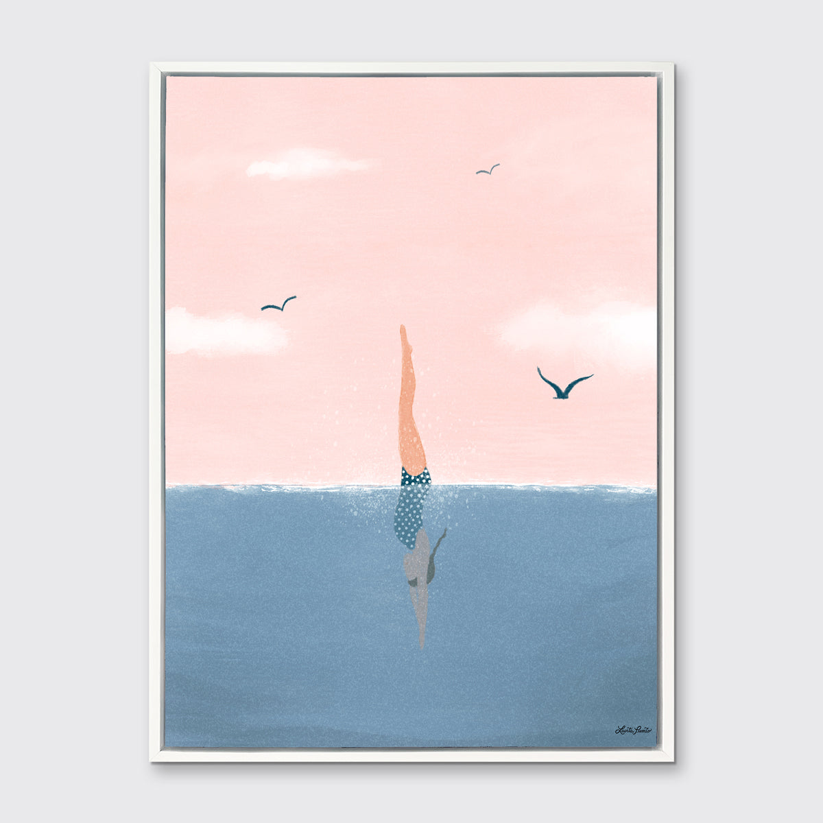 Swimmer - Open Edition Canvas Print