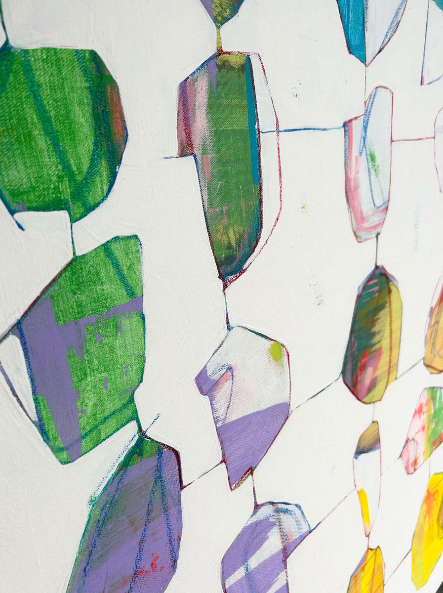 A detail of an abstract painting by Kayla Ackelson. 