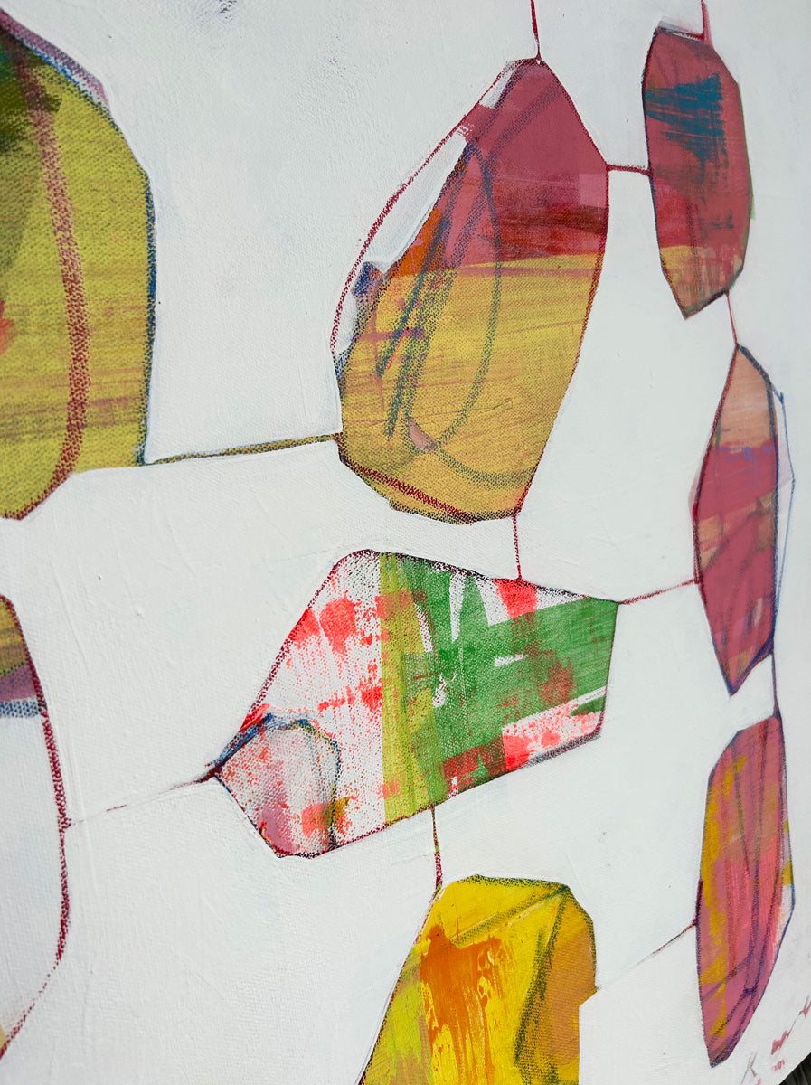 A detail of an abstract painting by Kayla Ackelson. 
