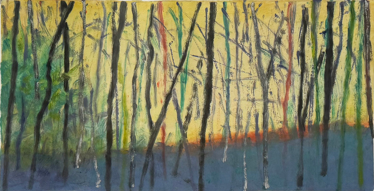 Trees and Slope VI - Original Painting *