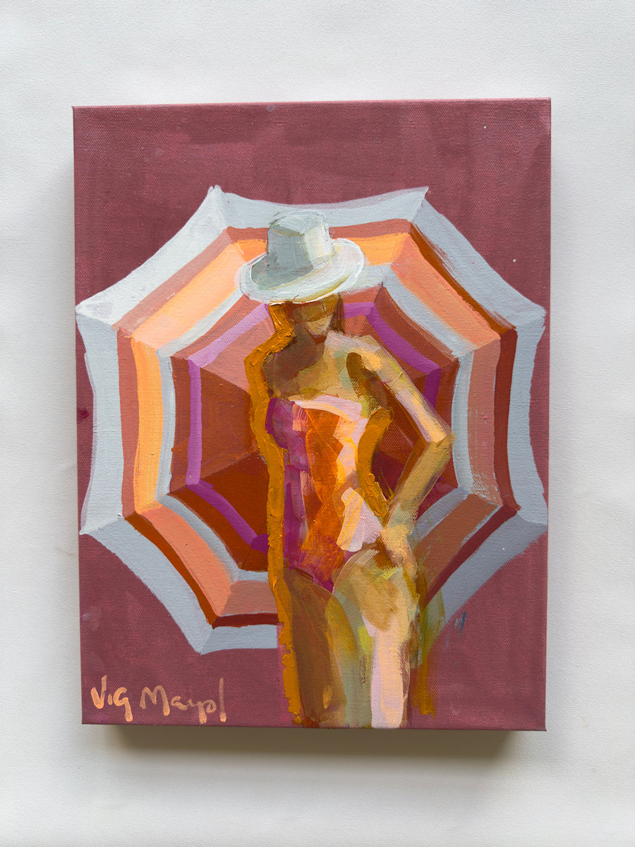 Umbrella Mini Swimmer Series XIX - Original Painting *