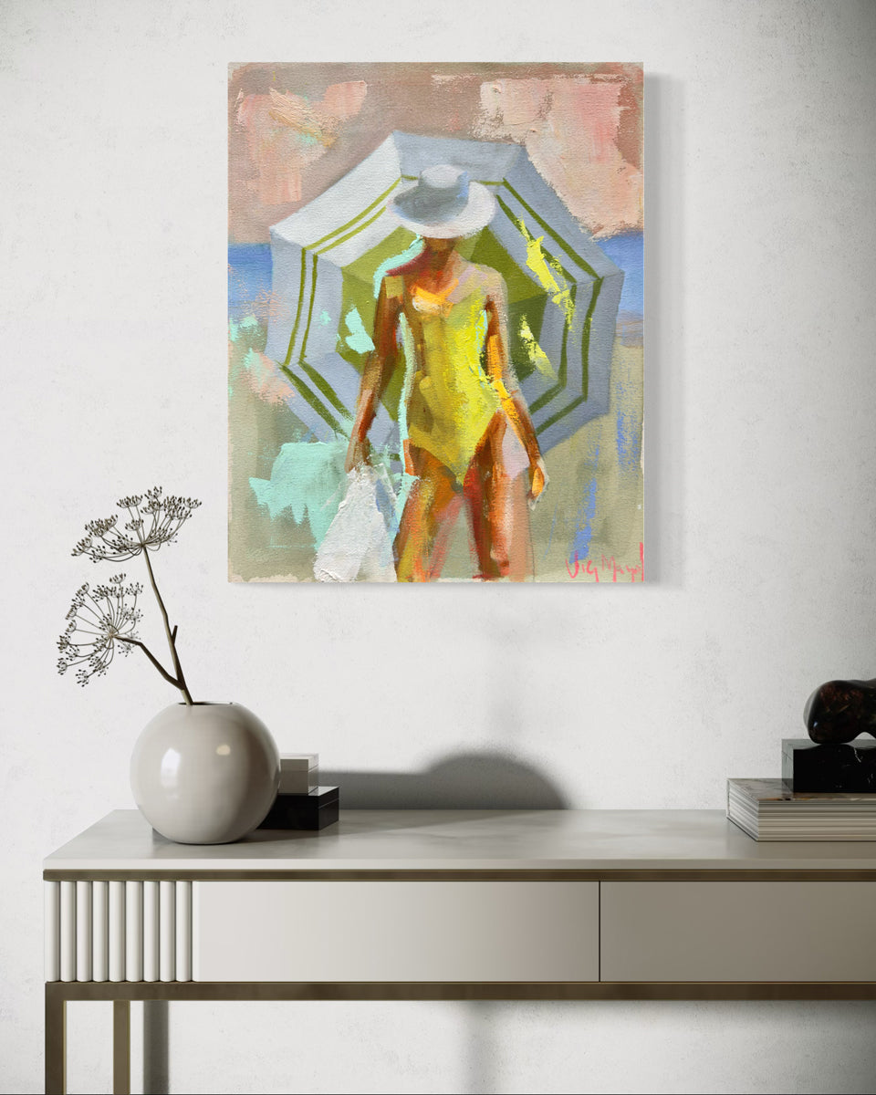 Umbrella Mini Swimmer Series XXI - Original Painting *