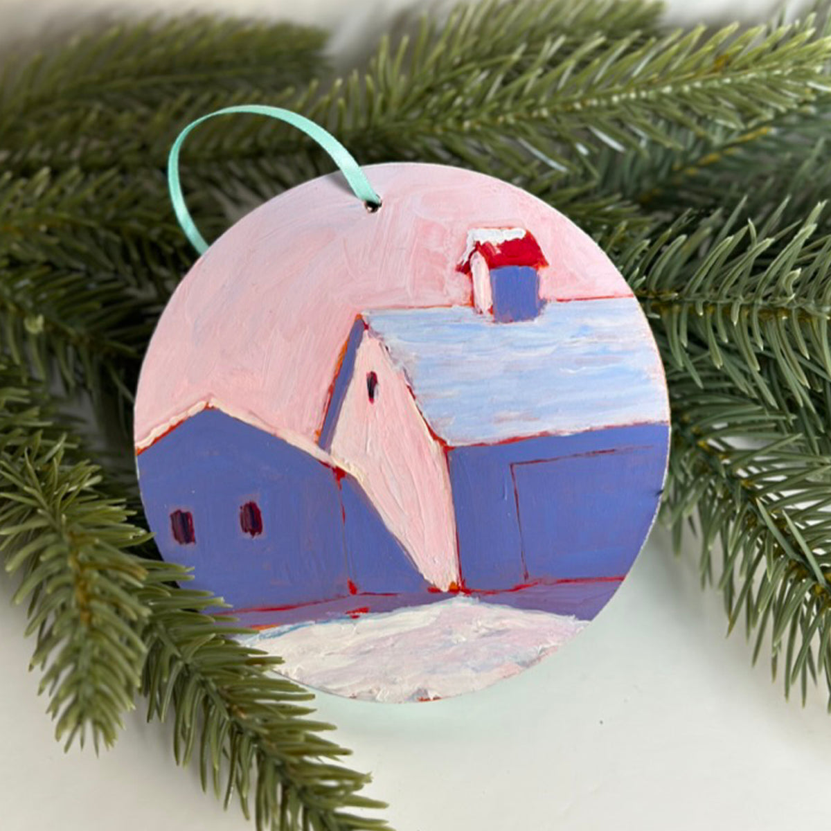 Winter Blue - Painted Ornament