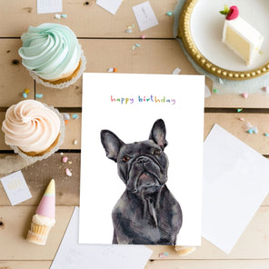 Happy Birthday Bulldog Greeting Card (Pack of 5)