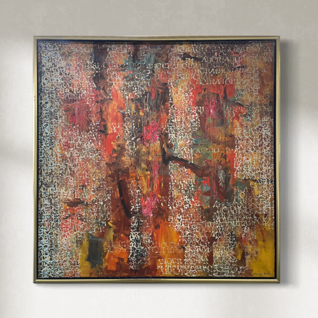 original abstract modern oil painting.