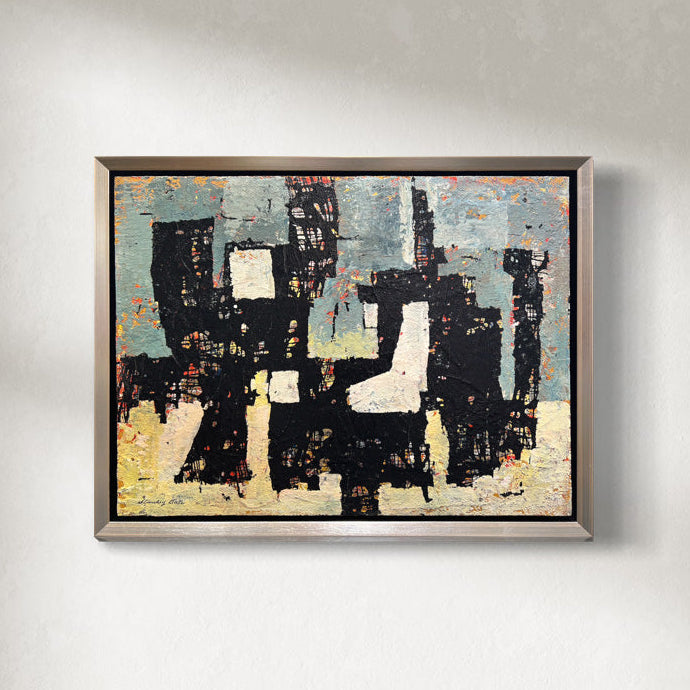 original abstract modern oil painting.