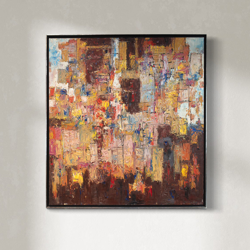 original abstract modern oil painting.