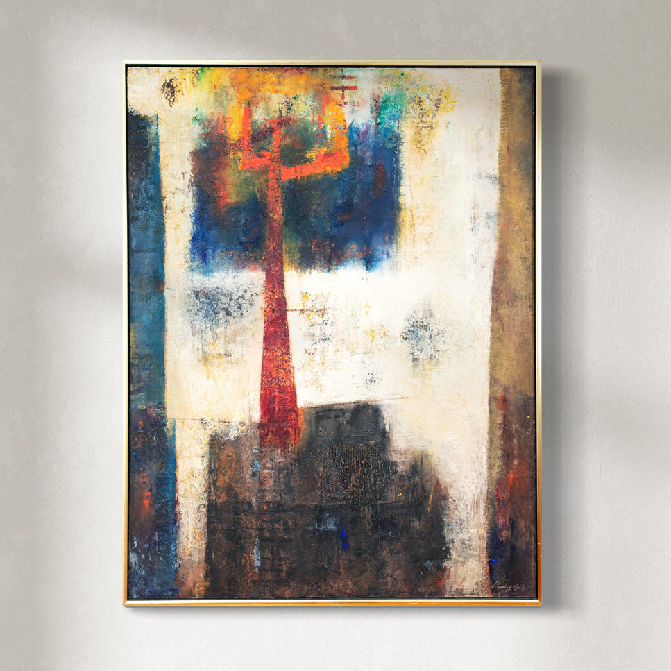 original abstract modern oil painting.