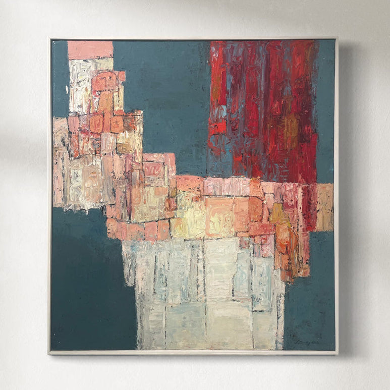 original abstract modern oil painting.