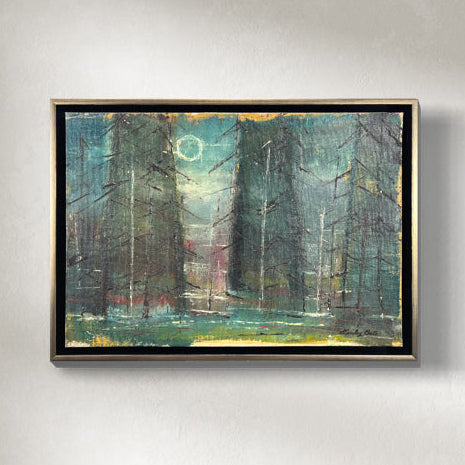 Moonlit Pines - Original Modern Painting