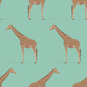 Giraffe Light Green Wallpaper