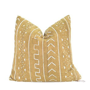 Mustard Abstract Accent Pillow