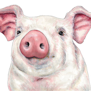 An illustration of a pig by Elizabeth Iadicicco. 