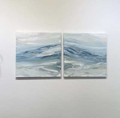 A video of diptych abstract paintings by Teo Guererra.