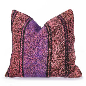 Purple Striped Accent Pillow