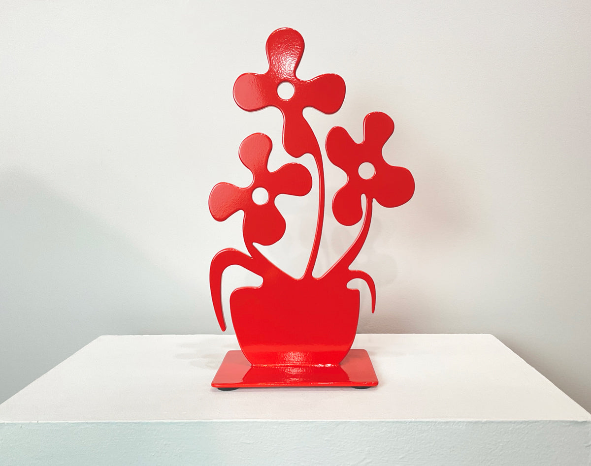 Red Flower - Original Steel Sculpture