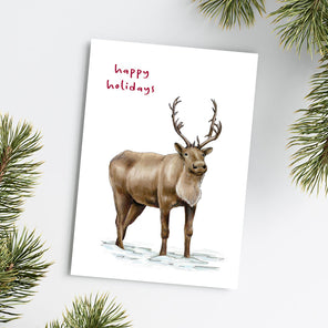 Holiday Reindeer Greeting Card (Pack of 5)