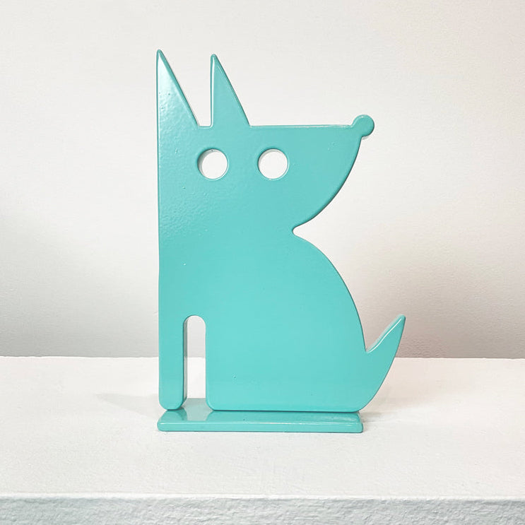 Mini Sitting Dog - Original Steel Sculpture