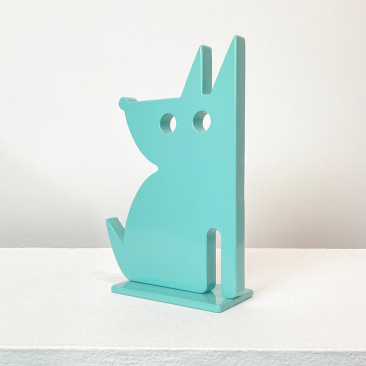 Mini Sitting Dog - Original Steel Sculpture