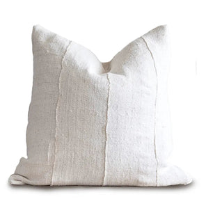 Solid Mudcloth Decorative Throw Pillow Black or Ivory/White