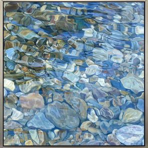 Streambed  II - Open Edition Print | Cropped 36" x 36" on Canvas | Silver Frame