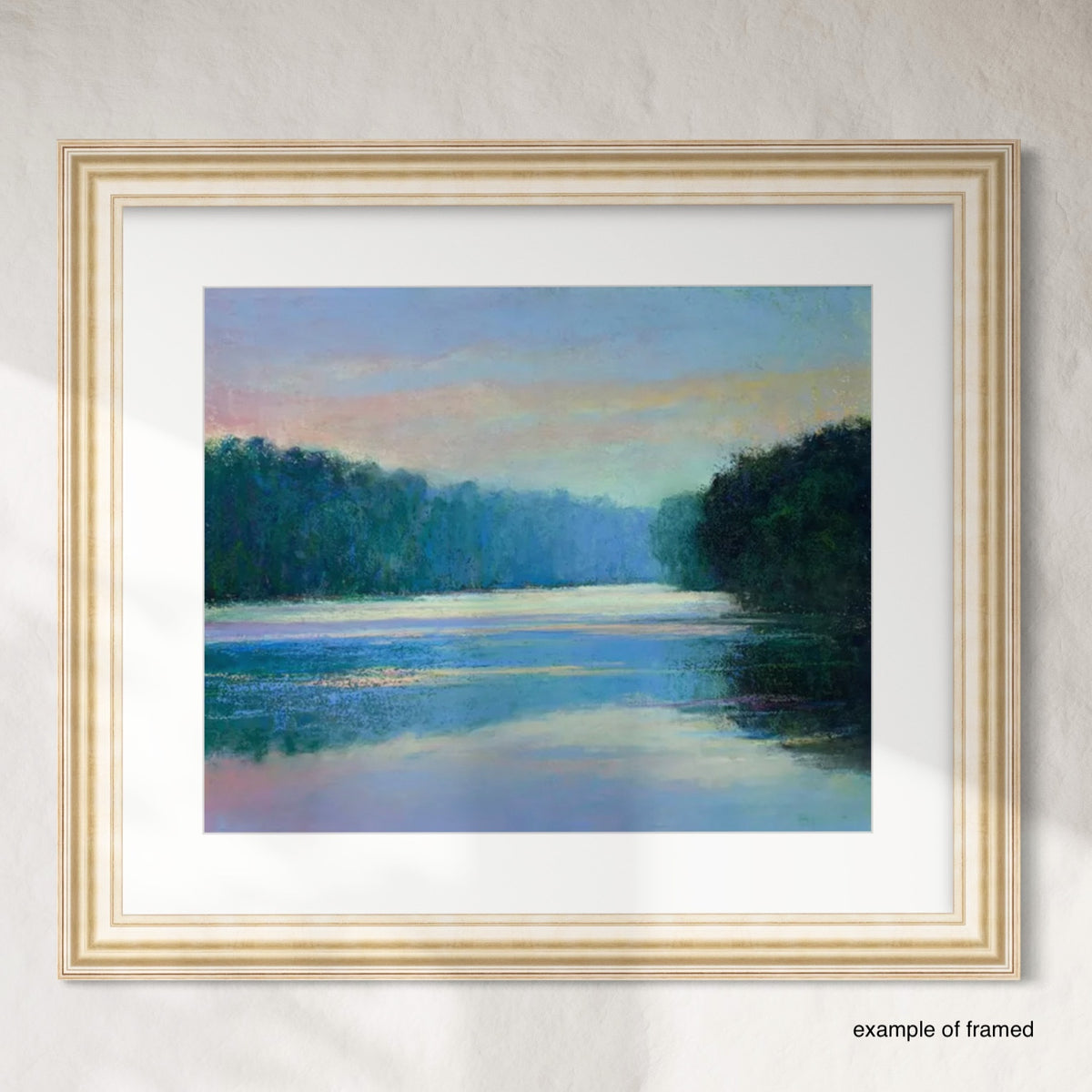 The Blue and Rose Lake - Original Painting