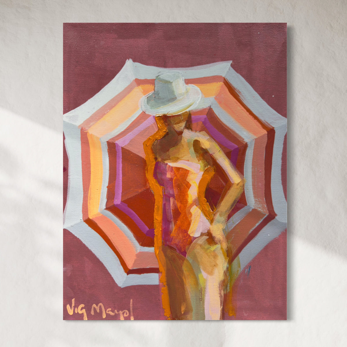 Umbrella Mini Swimmer Series XIX - Original Painting *