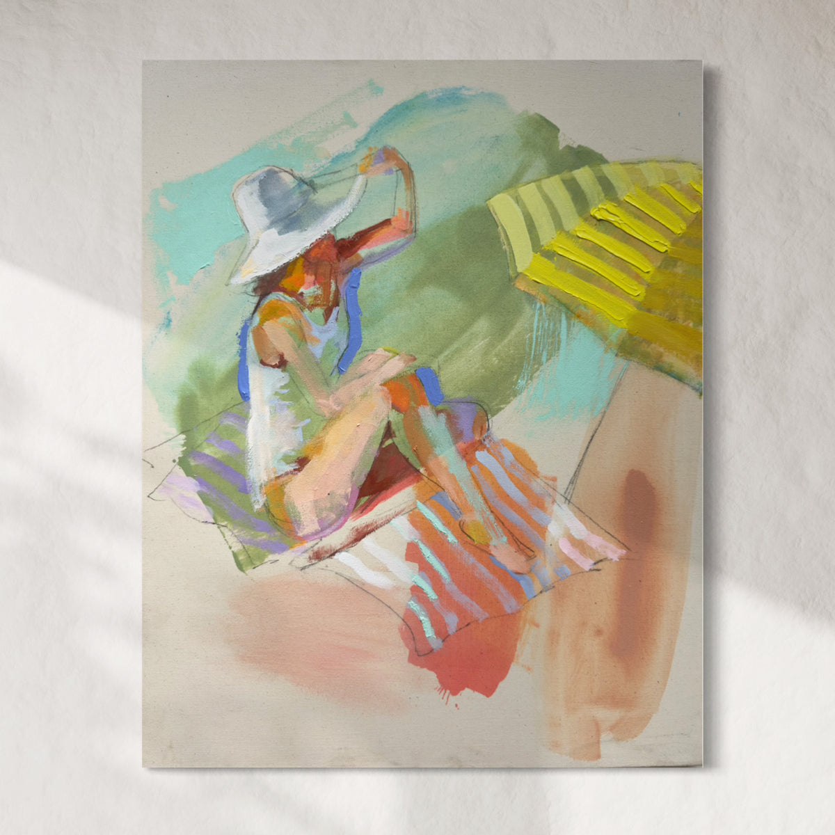 At the Beach - Original Painting *