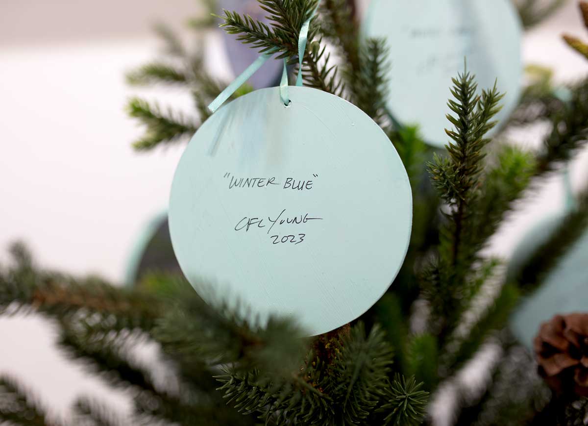 Winter Blue - Painted Ornament