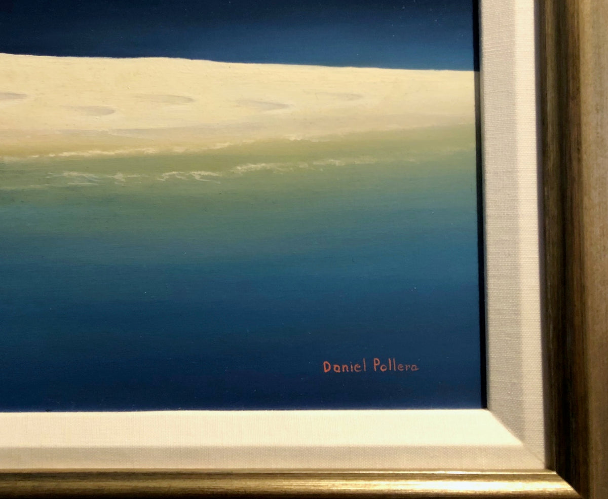 Detail shot of Daniel Pollera signature on "Beached". 