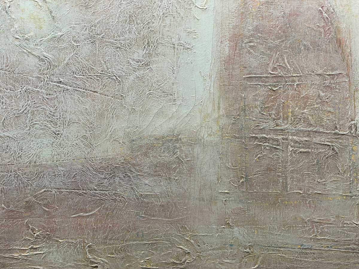 A close up of the texture of beige paint.