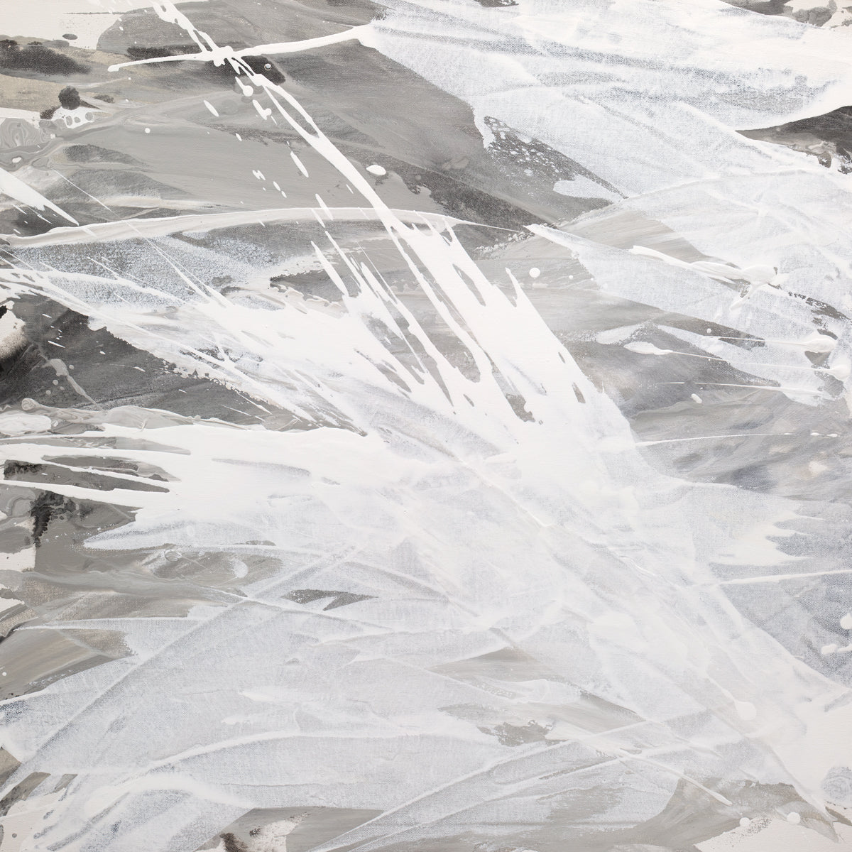 A grey, beige and white abstract print by Teodora Guererra.