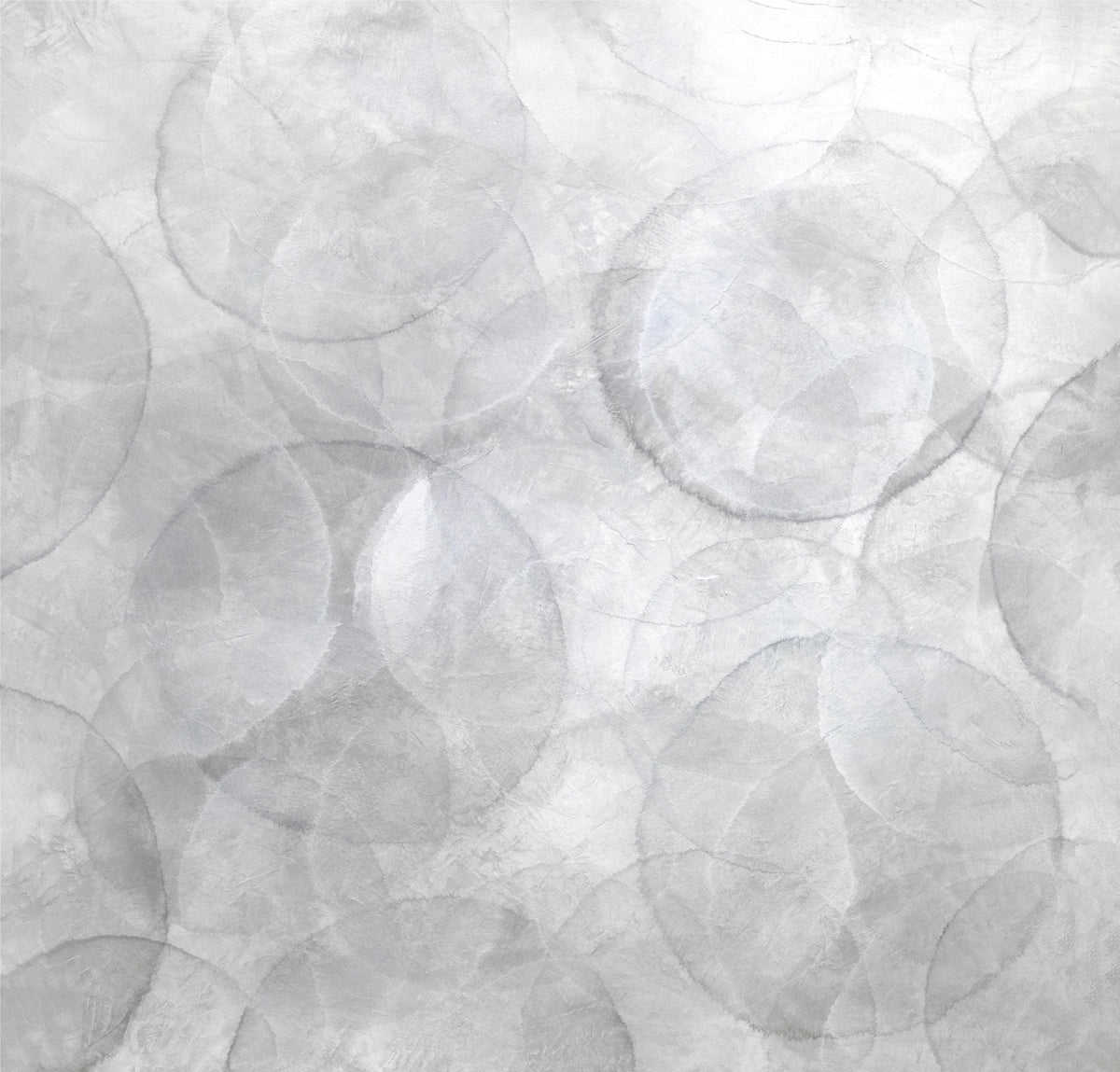 A grey and white abstract geometric print by Roger Mudre.