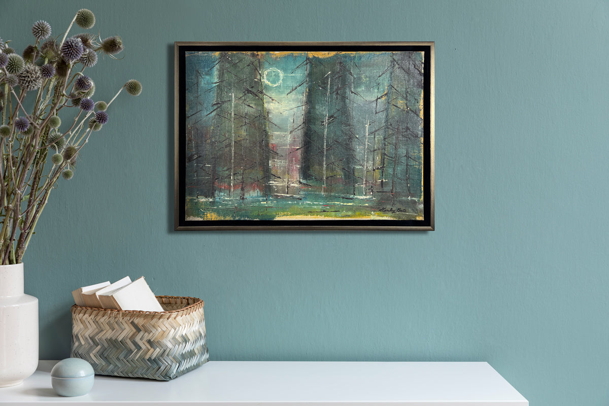 Moonlit Pines - Original Modern Painting
