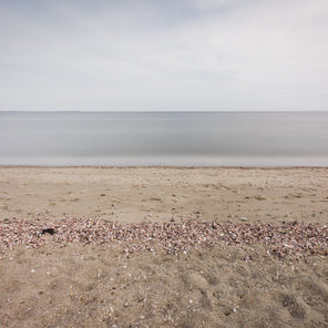 A photograph of the beach on a cloudy day in Fairfield, Connecticut. 