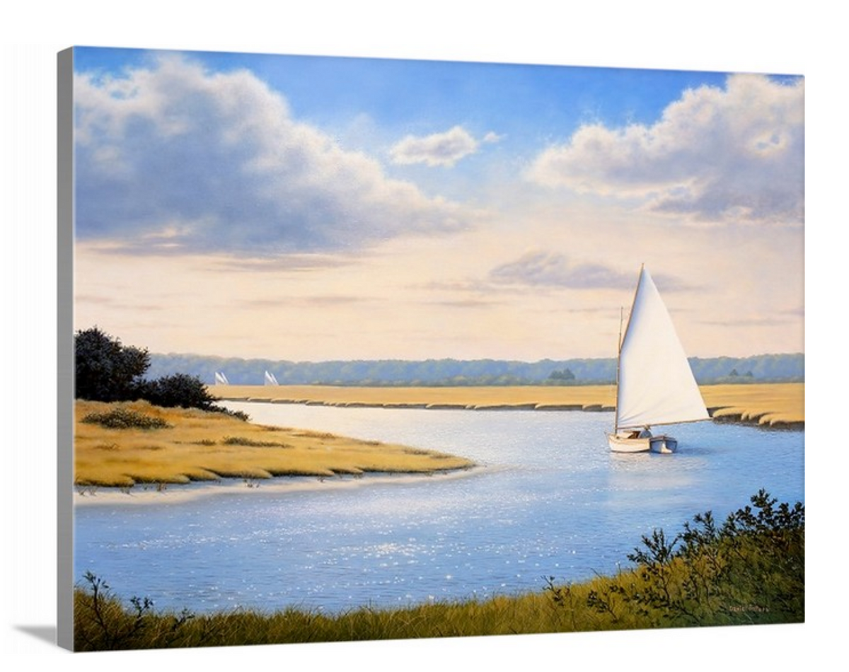 "Sailor's Creek" on canvas and unframed.