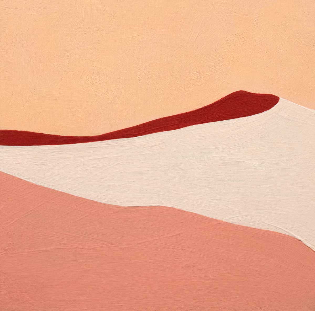 A red, peach and beige abstract print by Alina B.