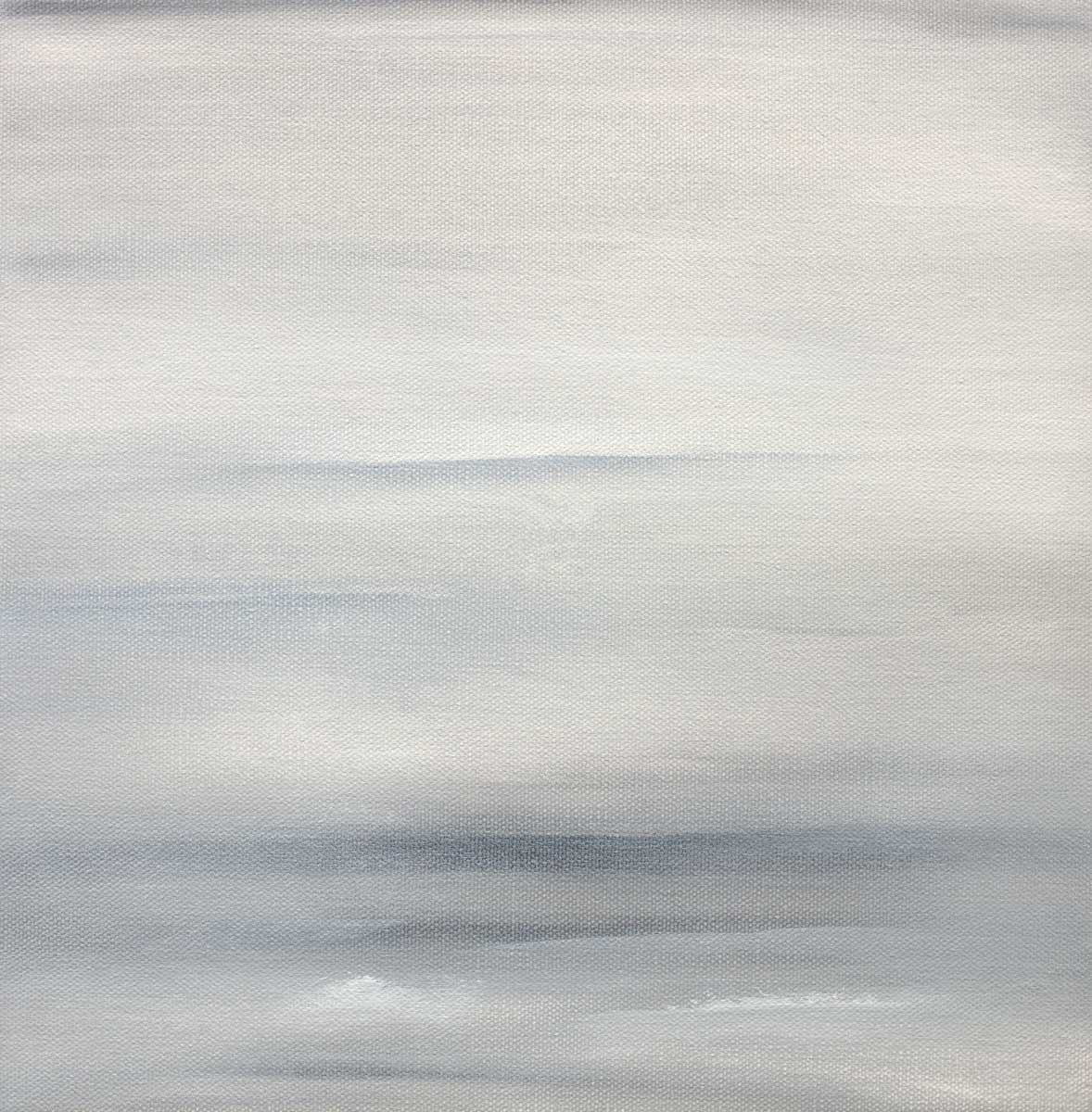 A tonal grey abstract painting by Tony Iadicicco.