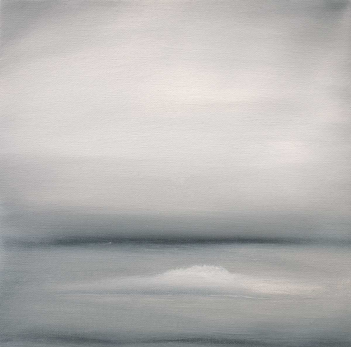A tonal grey abstract painting by Tony Iadicicco.
