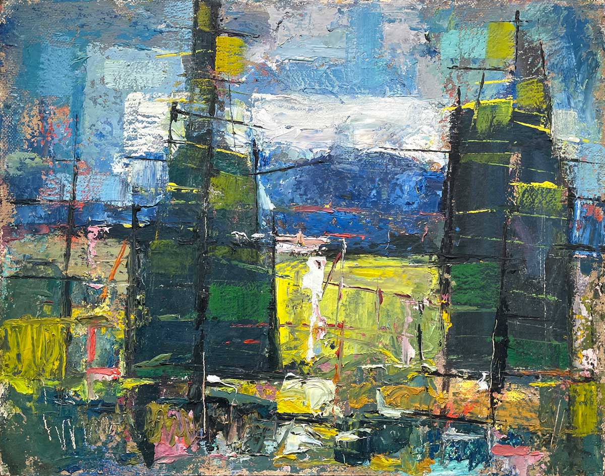 Untitled #305 (Trees) - Original Modern Painting *